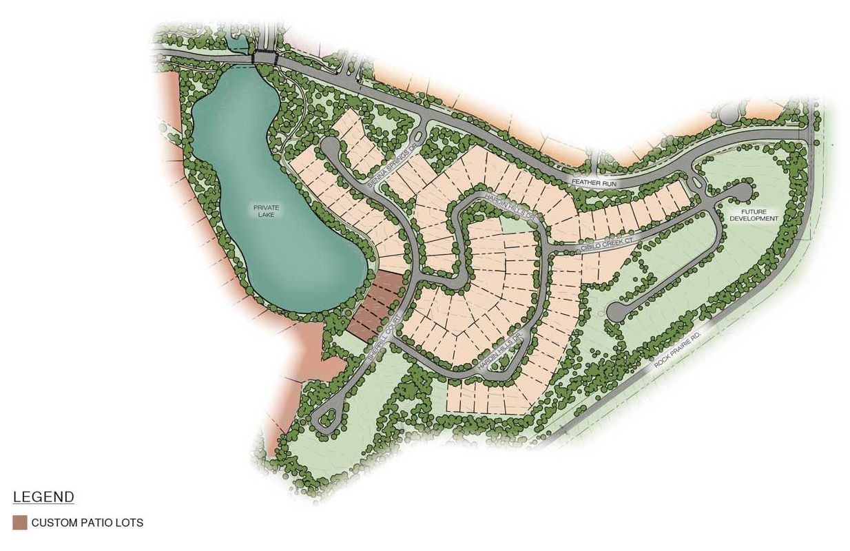 Patio Homes Map in Mission Ranch